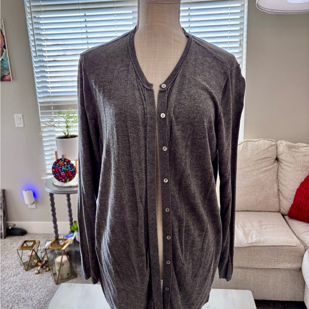 August Silk Charcoal Knit Top - Picture 10 of 11